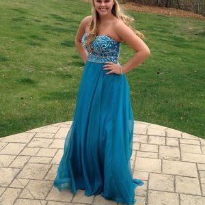 Aqua prom dress